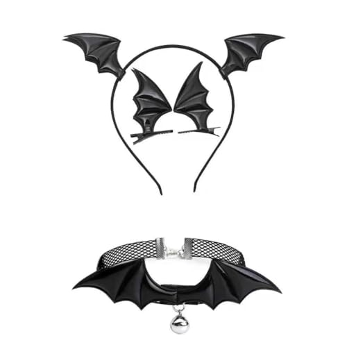 TQUXNGA Punk Kopfschmuck Fledermausflügel Halloween Paar Haarspange Choker Haarreifen Teufelsflügel Cool Girl Fledermaus Flügel Thema TQUXNGA Punk Kopfschmuck Fledermausflügel Halloween Paar Haarspange Choker Haarreifen Teufelsflügel Cool Girl Fledermaus Flügel Thema von TQUXNGA