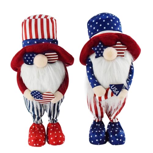 TQUXNGA Zwerge mit Flaggenmotiv, Plüsch, patriotische Tomte-Puppen, Unabhängigkeitstag, Innendekoration, Dekoration für Zuhause und Party TQUXNGA Zwerge mit Flaggenmotiv, Plüsch, patriotische Tomte-Puppen, Unabhängigkeitstag, Innendekoration, Dekoration für Zuhause und Party von TQUXNGA