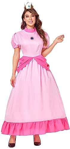 TRACYCY Damen Kostüm Cosplay Prinzessin Peach Prinzessin Daisy Prinzessin Rosalina Lang Abendkleider und Krone Anzug Verkleidung Halloween Weihnachten Geburtstag Party Fasching Outfits Rosa Grün Gelb TRACYCY Damen Kostüm Cosplay Prinzessin Peach Prinzessin Daisy Prinzessin Rosalina Lang Abendkleider und Krone Anzug Verkleidung Halloween Weihnachten Geburtstag Party Fasching Outfits Rosa Grün Gelb von TRACYCY
