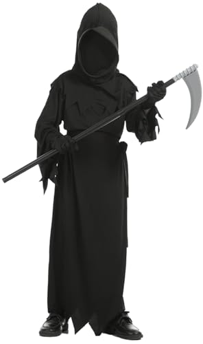 TRACYCY Sensenmann Kostüm Kinder Fasching Cosplay Horror Spectre Ghost Hellraiser Scythe Reaper Anzug mit Zubehör für Halloween Karneval Geburtstag Party Verkleidung Costume, 5-14 Jahre TRACYCY Sensenmann Kostüm Kinder Fasching Cosplay Horror Spectre Ghost Hellraiser Scythe Reaper Anzug mit Zubehör für Halloween Karneval Geburtstag Party Verkleidung Costume, 5-14 Jahre von TRACYCY