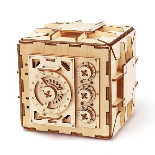 3D Holzpuzzle Passwort Aufbewahrungsbox,Schatz Schmuckschatulle,Selbstmontage Mechanik BAU Bastelset,Geburtstagsgeschenk oder Heimdekoration von TRACYE