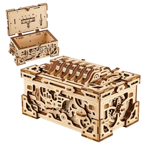 TRACYE Fallenbox 3D Holzpuzzle,Aufbewahrungsbox,Schatz Schmuckschatulle,Selbstmontage Mechanik BAU Bastelset,Geburtstagsgeschenk oder Heimdekoration von TRACYE