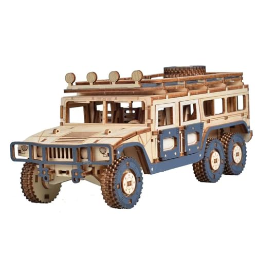 Geländefahrzeuge Holz 3D Puzzles,Vintage Holzbausatz, Selbstmontage Brainteaser Desktop Spielzeug,für Bestes Geburtstagsgeschenk von TRACYE