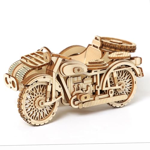 Motorrad mit Beiwagen 3D Puzzles,DIY Holzhandwerk Modellbau,Retro Design Beiwagen Motorrad Modellbausatz,für Bestes Geburtstagsgeschenk Motorrad mit Beiwagen 3D Puzzles,DIY Holzhandwerk Modellbau,Retro Design Beiwagen Motorrad Modellbausatz,für Bestes Geburtstagsgeschenk von TRACYE