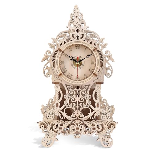 Pendeluhr 3D Puzzles,DIY Holzhandwerk Modellbau,Retro Design Bastelset Bastel Kits,für Bestes Geschenkidee Weihnachten Vatertag von TRACYE