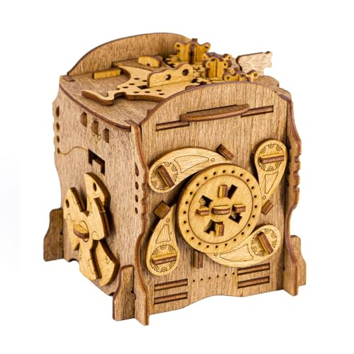 TRACYE Schatzkiste 3D Holzpuzzle Boxen,Sequenzielle Labyrinth Rätsel Spielzeug,Spannung Aufregung Iq Spiel,Raffinierte Stilvolles Wohnaccessoire von TRACYE