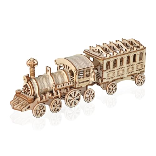 TRACYE 3D Dampflokomotive Puzzle,Holz DIY Spielzeug,Mechanisches Bauen Modellbausätze,Vintage Bastelset für Handwerks,Heimdekoration Zubehör TRACYE 3D Dampflokomotive Puzzle,Holz DIY Spielzeug,Mechanisches Bauen Modellbausätze,Vintage Bastelset für Handwerks,Heimdekoration Zubehör von TRACYE