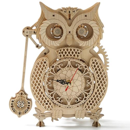 TRACYE Eulenuhr 3D Puzzles,DIY Holzhandwerk Modellbau,Retro Design Bastelset Bastel Kits,für Bestes Geschenkidee Weihnachten Vatertag TRACYE Eulenuhr 3D Puzzles,DIY Holzhandwerk Modellbau,Retro Design Bastelset Bastel Kits,für Bestes Geschenkidee Weihnachten Vatertag von TRACYE