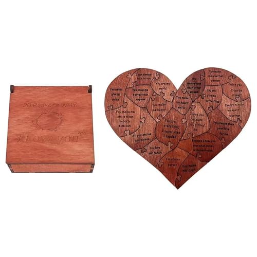 TRACYE Herz 3D Holz Puzzle,Handwerk Holzmodellbau,Romantische Liebe Herz Rätsel,Hirnteaser Kreativen Bastelspaß, Weihnachten für Schachtel für Hochzeitstag TRACYE Herz 3D Holz Puzzle,Handwerk Holzmodellbau,Romantische Liebe Herz Rätsel,Hirnteaser Kreativen Bastelspaß, Weihnachten für Schachtel für Hochzeitstag von TRACYE