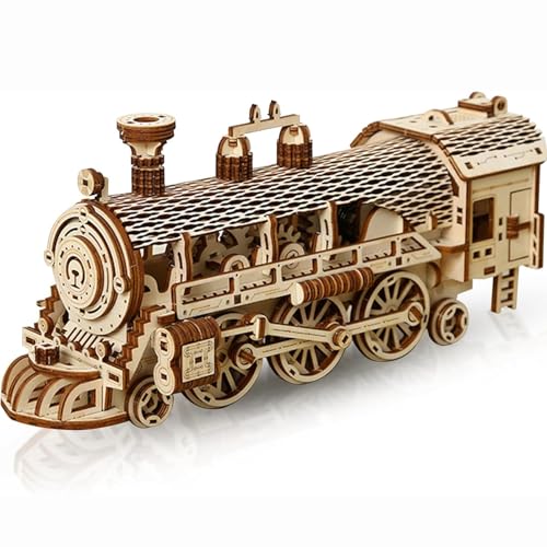 TRACYE Holz 3D Puzzles,Holz BAU Kit DIY Dampflokomotive Modellbausätze,Selbstmontage Brainteaser Spielzeug,für Bestes Geburtstagsgeschenk TRACYE Holz 3D Puzzles,Holz BAU Kit DIY Dampflokomotive Modellbausätze,Selbstmontage Brainteaser Spielzeug,für Bestes Geburtstagsgeschenk von TRACYE