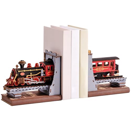 TRACYE Jahrhundert Zug Bücherecke 3D Holzpuzzle Diorama Bausatz,Buchstütze Bibliothek Bücherregal Dekoration,Geburtstagsgeschenk TRACYE Jahrhundert Zug Bücherecke 3D Holzpuzzle Diorama Bausatz,Buchstütze Bibliothek Bücherregal Dekoration,Geburtstagsgeschenk von TRACYE