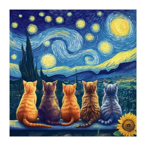 TRACYE Katze 3D Holz Puzzle,Spielzeug Handwerk Holzmodellbau,Hirnteaser Kreativen Bastelspaß, Geburtstag Weihnachten für Erwachsene Bausatz von TRACYE