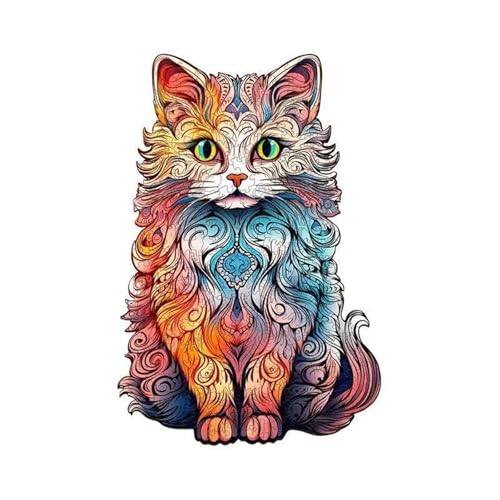 TRACYE Katze 3D Holz Puzzle,Spielzeug Handwerk Holzmodellbau,Hirnteaser Kreativen Bastelspaß, Geburtstag Weihnachten für Erwachsene Bausatz von TRACYE