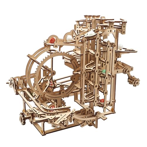 TRACYE Murmelbahn 3D Holz Puzzle,Hand Gekröpft Kugelbahn Bausatz,Mechanisches Achterbahn Bauen Spielzeug,Geschenke für Männer und Frauen TRACYE Murmelbahn 3D Holz Puzzle,Hand Gekröpft Kugelbahn Bausatz,Mechanisches Achterbahn Bauen Spielzeug,Geschenke für Männer und Frauen von TRACYE