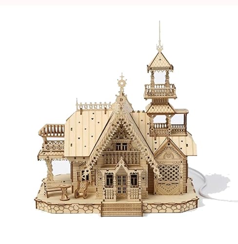 TRACYE Retro Villa 3D Holz Puzzle,Spielzeug Handwerk Holzmodellbau,Hirnteaser Kreativen Bastelspaß, Weihnachten für Geburtstagsgeschenk TRACYE Retro Villa 3D Holz Puzzle,Spielzeug Handwerk Holzmodellbau,Hirnteaser Kreativen Bastelspaß, Weihnachten für Geburtstagsgeschenk von TRACYE