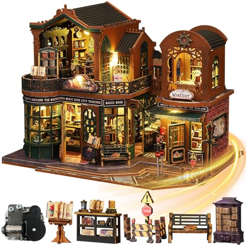 TRACYE Stadt des Buches des Dämmerungssystems, 3D-Puzzle aus Holz, Bausatz für Erwachsene zum Bauen, Puzzlespiel Logik-Spiele Steigerung der Kreativität, Weihnachten Ideales Geschenk TRACYE Stadt des Buches des Dämmerungssystems, 3D-Puzzle aus Holz, Bausatz für Erwachsene zum Bauen, Puzzlespiel Logik-Spiele Steigerung der Kreativität, Weihnachten Ideales Geschenk von TRACYE