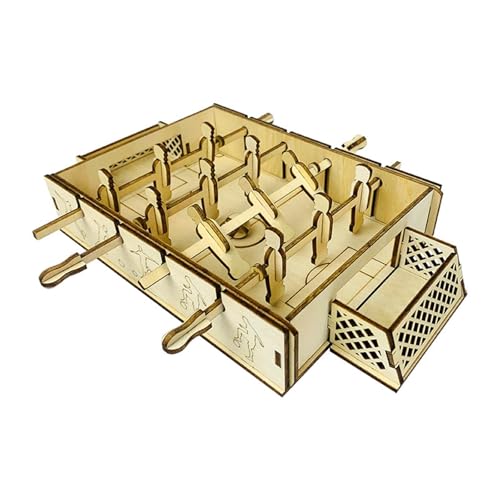 TRACYE Tischfußballtisch 3D Holz Puzzle,Spielzeug Handwerk Holzmodellbau,Hirnteaser Kreativen Bastelspaß, Geburtstag Weihnachten für Erwachsene Bausatz von TRACYE