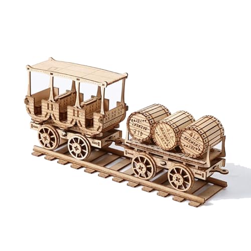 TRACYE Wein Truck Holz 3D Puzzles,Vintage Holzbausatz, Selbstmontage Brainteaser Desktop Spielzeug,für Bestes Geburtstagsgeschenk von TRACYE