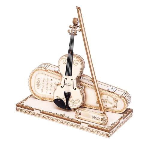 Violine 3D Puzzle,Selbstmontage Holz Montage Modellbausatz,Mechanisches Bastel Pädagogisch Spielzeug,Interessante Geschenkidee von TRACYE