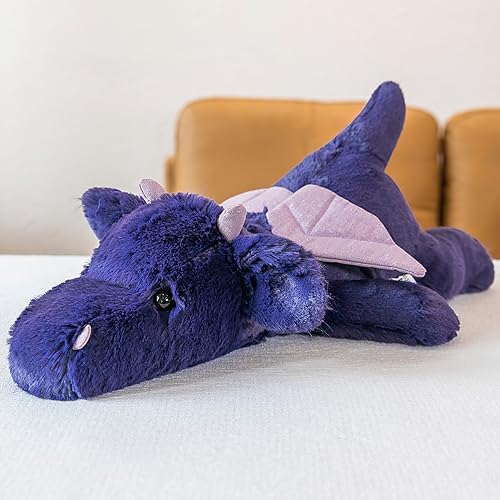 TRAVELKNOT Gewichtskuscheltiere Drachen Kuscheltier Lila Weighted Stuffed Animal Drache Weiches Groß Stofftier Drachen Plüschtier Niedliches Stofftieren Geschenk für Kinder Erwachsene 48cm 1kg TRAVELKNOT Gewichtskuscheltiere Drachen Kuscheltier Lila Weighted Stuffed Animal Drache Weiches Groß Stofftier Drachen Plüschtier Niedliches Stofftieren Geschenk für Kinder Erwachsene 48cm 1kg von TRAVELKNOT
