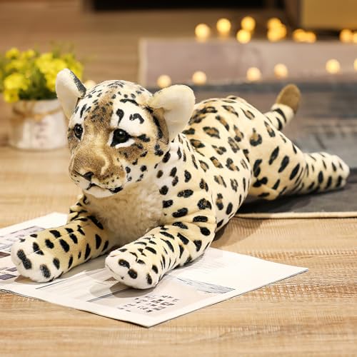 TRAVELKNOT Süßes Leopard Kuscheltier Gepard Kawaii Stofftier Geparden Kuscheltier Leopard Plüschtiere Weich Geburtstags Ggeschenk für Mädchen Deko Teenager Zimmer 40cm von TRAVELKNOT