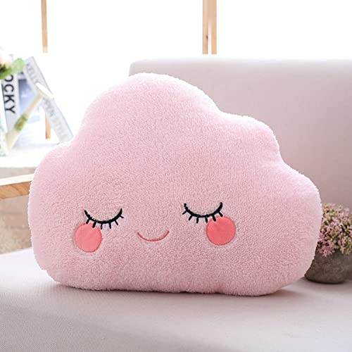 TRAVELKNOT Weiches Wolkenkissen Kuscheltier Kissen Wolke Rosa Süßes Stofftier Wolken Kissen Zierkissen Wolkenform Plüsch Cloud Pillow Rückenkissen Geschenk für Kind Mädchen 41CM von TRAVELKNOT