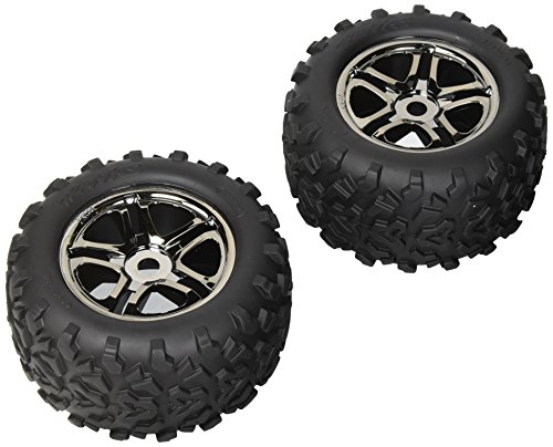 Traxxas 4983A Split Spoke with Maxx Tyre and Wheel Modellauto Teile, schwarz/Chrom Traxxas 4983A Split Spoke with Maxx Tyre and Wheel Modellauto Teile, schwarz/Chrom von TRAXXAS