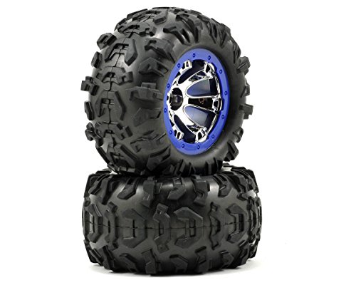 Traxxas 7274 Modellautoteile Reifen und Rad, Chromfarben/Blau von TRAXXAS