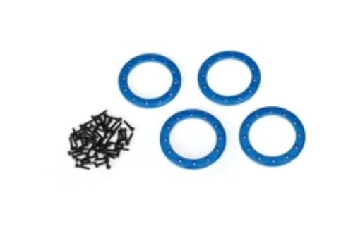 Traxxas 8169X Beadlock Rings Blau (1.9') Alu (4) + Schrauben von TRAXXAS