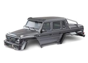 Traxxas 9129-SLVR - TRX-6 Mercedes G63 6X6 Kompletter Cliploser Körper, Silber von TRAXXAS