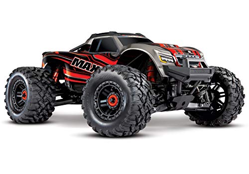Traxxas Maxx TSM SR Rot Brushless RC Modellauto Elektro Monstertruck Allradantrieb (4WD) RTR 2,4GHz, 89076-4 von TRAXXAS