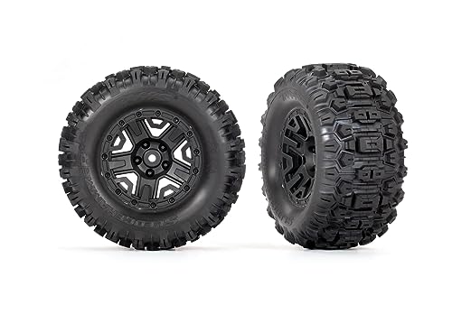 Traxxas Sledgehammer-Reifen auf Felge schwarz 2.8 TSM Rated von TRAXXAS