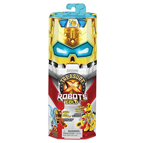 TREASURE X Robots Gold Treasure Bot Roboter, 6 Verschiedene Roboter (Sortiert), 15 Abenteuerlevel und Chance auf Schatz mit echtem Goldüberzug TREASURE X Robots Gold Treasure Bot Roboter, 6 Verschiedene Roboter (Sortiert), 15 Abenteuerlevel und Chance auf Schatz mit echtem Goldüberzug von TREASURE X