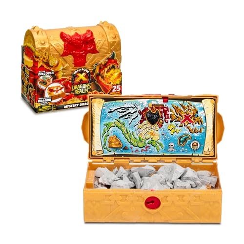 Treasure X - TX Drachentruhe, Felsskulptur mit Schatztruhe im Inneren, Entdecke das Geheimnis mit der Schatzkarte, Einzigartige Figur Goldener oder Feuriger Drache, +5 Jahre alt, Famosa (TRR69000) Treasure X - TX Drachentruhe, Felsskulptur mit Schatztruhe im Inneren, Entdecke das Geheimnis mit der Schatzkarte, Einzigartige Figur Goldener oder Feuriger Drache, +5 Jahre alt, Famosa (TRR69000) von TREASURE X