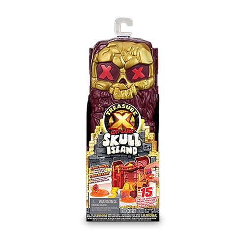 TREASURE X Lost World Lava Tower, Schatzturm, Mini-Spielset mit 15 Abenteuerstufen, 2 Actionfiguren und dem goldenen TX-Schatz, 3 Verschiedene, +4 Jahre, berühmt (TRR64000) von TREASURE X