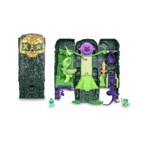 TREASURE X - Lost World Sumpfturm, Schatzturm, Mini-Spielset mit 15 Abenteuerstufen, 2 Actionfiguren und dem Goldenen Schatz TX, 3 Verschiedene, 4 Jahre, berühmt (TRR66000) von TREASURE X