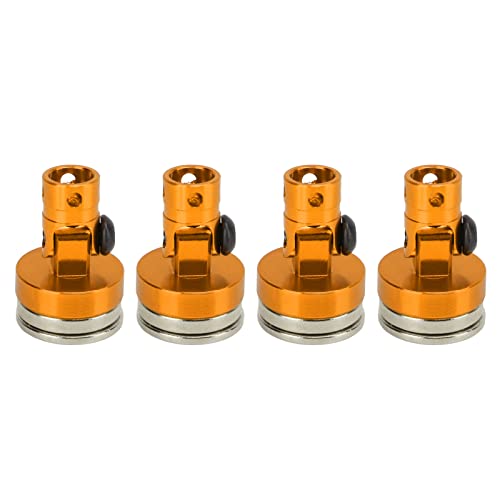 TREETDOBV 4 Stück RC Magnetische Karosseriepfosten, Aluminiumlegierung Unsichtbare Karosserieschale Pfostenmontageschale für 1/8 1/10 RC Fahrzeug Drift RC Tourenwagen, Rot, Lila, Orange(Orange) von TREETDOBV