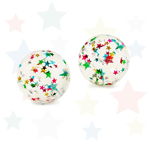 TRENDHAUS 602114 Flummi „Sternchen“, 2 Stück, 45 mm, Große Springbälle mit super Sprungkraft, Silber Oder Weiß TRENDHAUS 602114 Flummi „Sternchen“, 2 Stück, 45 mm, Große Springbälle mit super Sprungkraft, Silber Oder Weiß von TRENDHAUS