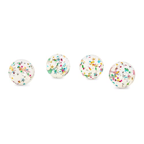 Trendhaus 602343 Flummi „Sternchen“, 45 mm, Springbälle mit super Sprungkraft (4 Stück) von TRENDHAUS