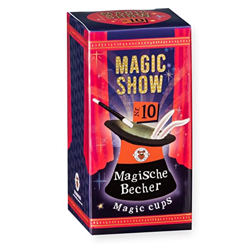 TRENDHAUS 957801 Magic Show Nr. 10 [ Magische Becher ], Verblüffende Zaubertricks für Kinder ab 6 Jahren, Inkl. Online-Videos, Trick Nr.10 von TRENDHAUS