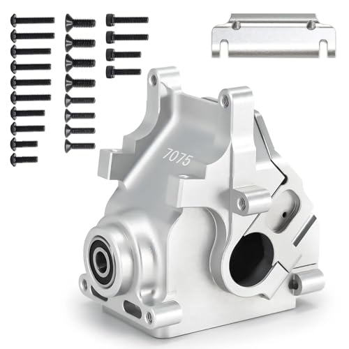 7075 Aluminium Getriebe Fall Gehäuse for AR-RMA 1/8 6S for KRA-TON for Ty-phon 1/7 for Mo-jave Upgrade Teile(Silver) von TREPMEUN