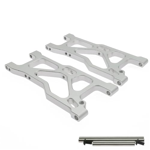 TREPMEUN 2 Stück bearbeiteter vorderer unterer Querlenker aus Aluminiumlegierung for A-Arms for RC-Hobby-Modellautos 1-10 for Vrx for Oct-ane for Ve-TTA for Ka-roo(Silver) von TREPMEUN