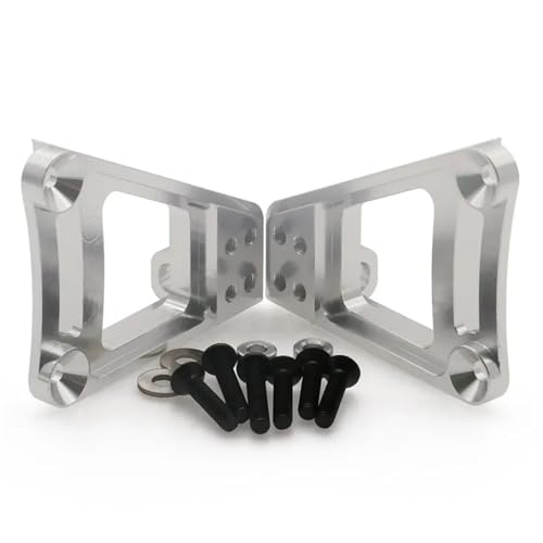 TREPMEUN 2 Teile/Satz Legierung vorne stoßdämpfer Turm for rc Hobby Modell Auto 1:10 for HPI for Ven-ture FJ for Cru-iser for Crawler verbesserte Teile(Sliver) von TREPMEUN