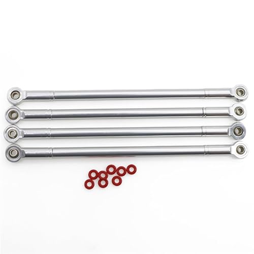 TREPMEUN 4 Teile/Satz Legierung runde Suspension link Set for rc Hobby Modell Auto 1:10 HPI for Ven-ture FJ for Crui-Ser Crawler Teile(Sliver) von TREPMEUN