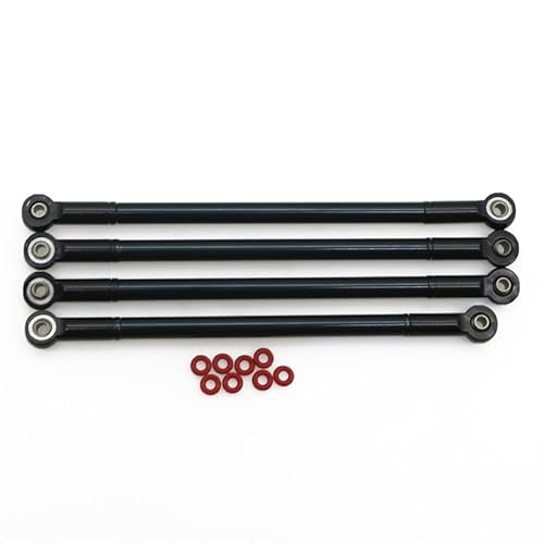 TREPMEUN 4 Teile/Satz Legierung runde Suspension link Set for rc Hobby Modell Auto 1:10 HPI for Ven-ture FJ for Crui-Ser Crawler Teile(Zwart) von TREPMEUN