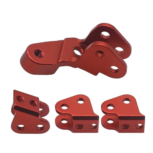 TREPMEUN 4 Teile/Satz bearbeitete Legierung unteren link montieren Shock Mount for 1/10 for Re-dcat for Gen8 Crawler verbesserte Teile(Rood) von TREPMEUN