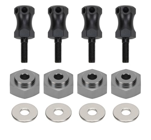 TREPMEUN #45 Erweiterter Radsechskant vorne oder hinten (+15 mm breiter), 12 mm Sechskant umrüstbar auf 17 mm for größere Räder for 1-10 Losi for Ba-ja Rey, for Rock Rey(Titanium) von TREPMEUN