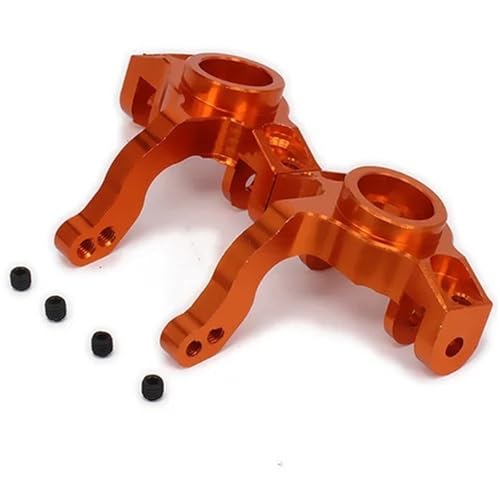 TREPMEUN Achsschenkel Hub Carrier (l/r) Aluminium for RC Hobby Modell Auto 1/10 Axial for Rock Racer AX90026(Orange) von TREPMEUN