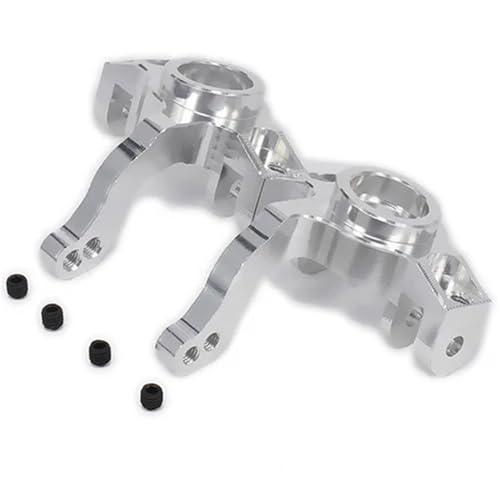 TREPMEUN Achsschenkel Hub Carrier (l/r) Aluminium for RC Hobby Modell Auto 1/10 Axial for Rock Racer AX90026(Silver) von TREPMEUN
