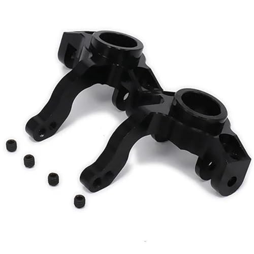 TREPMEUN Achsschenkel Hub Carrier (l/r) Aluminium for RC Hobby Modell Auto 1/10 Axial for Rock Racer AX90026(Zwart) von TREPMEUN